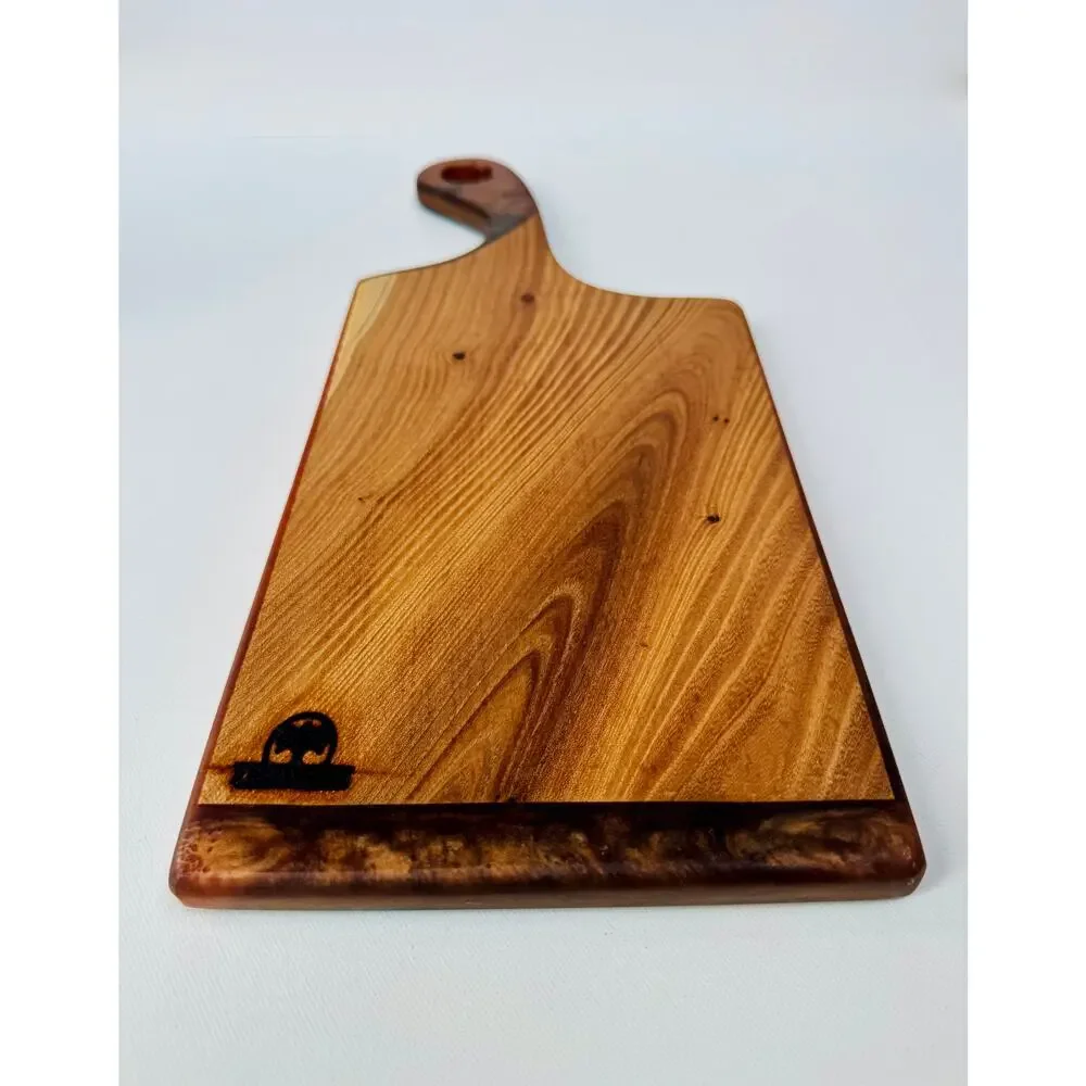 Z Branches Handmade Wood and Blue Resin Charcuterie Board